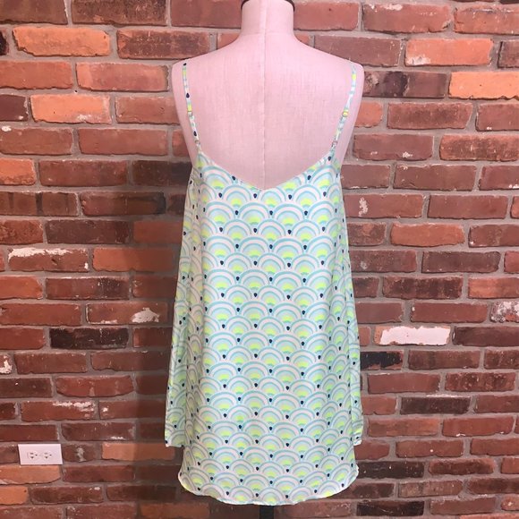 Julie Brown Colorful Silk Slip Dress Size Small - Picture 5 of 7